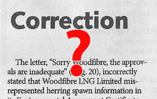 Sorry Woodfibre [LNG], the approvals are inadequate